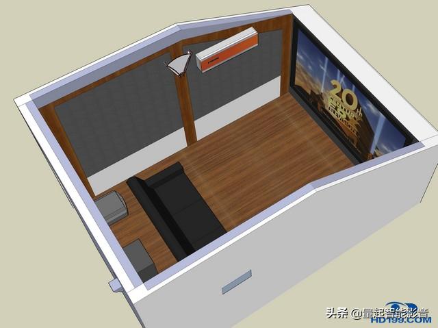 阁楼家庭影院设计方案,小户型家庭影院安装效果图