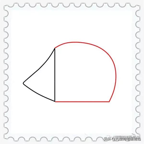 刺猬简笔画怎么画,儿童简笔画入门刺猬0-3岁