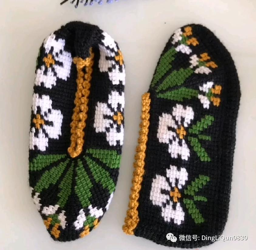 波西米亚风手工编织鞋子,针织作品50款