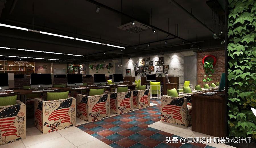网咖设计效果图,网咖设计图哪找
