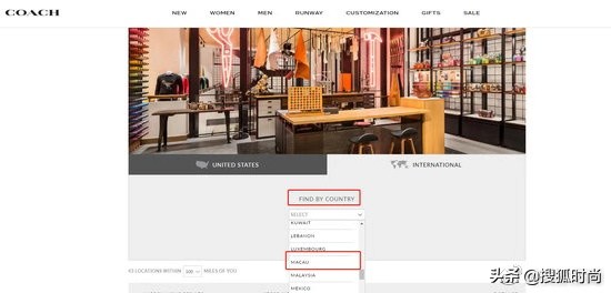 继范思哲之后，CoachT恤与官网也将香港、澳门和台湾列为“国家”