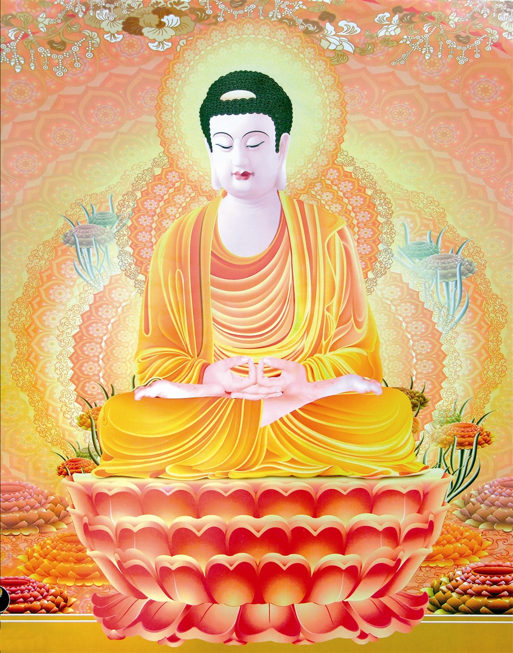 西方三圣是指阿弥陀佛图片,佛教西方三圣阿弥陀佛像