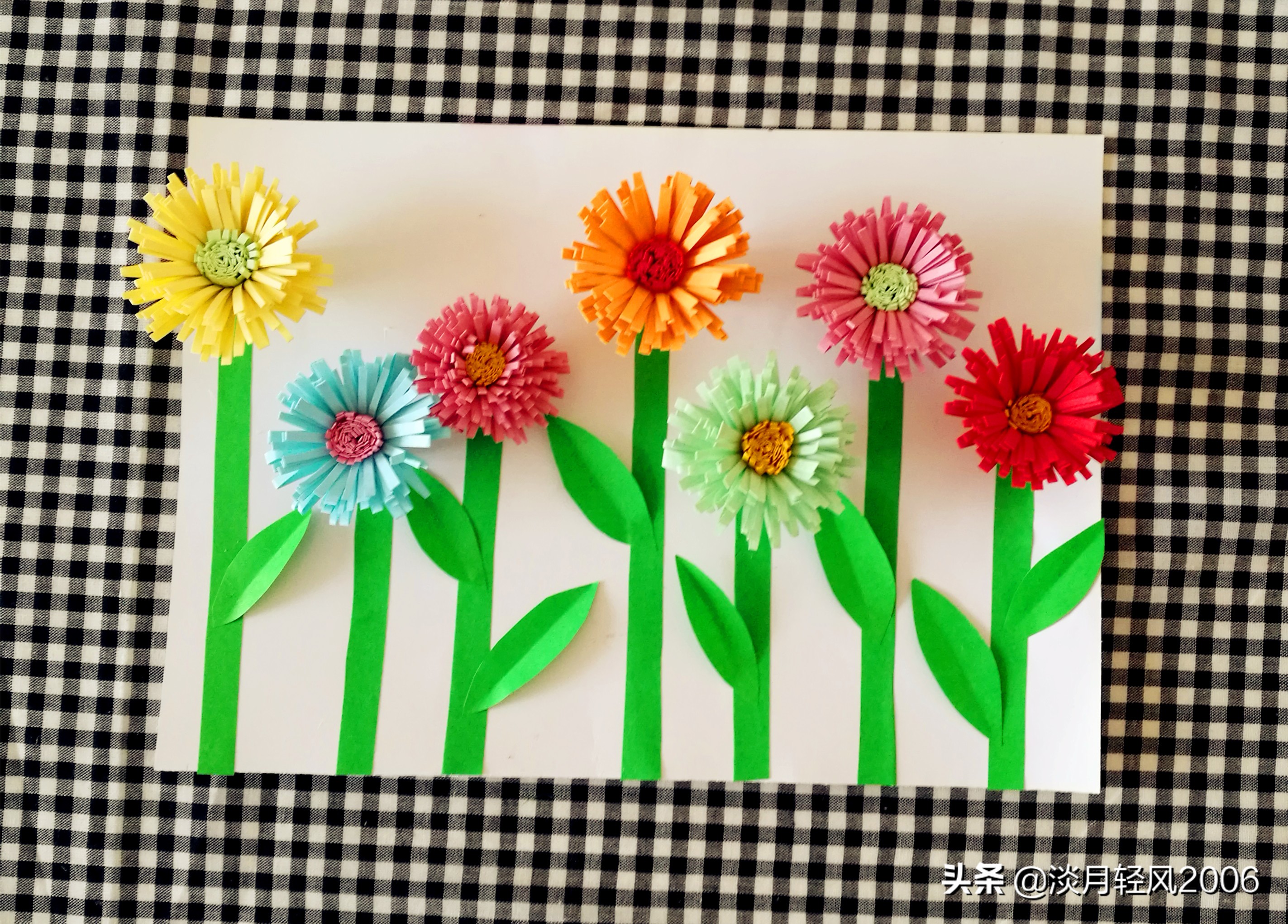 卡纸手工制作小花园,卡纸创意手工制作大全花卉