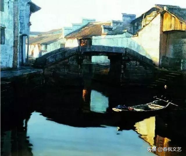 陈逸飞水乡风景图,陈逸飞水乡水墨画