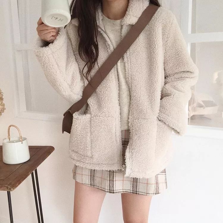 韩国冬季穿搭街拍模特,韩国ins网模穿搭