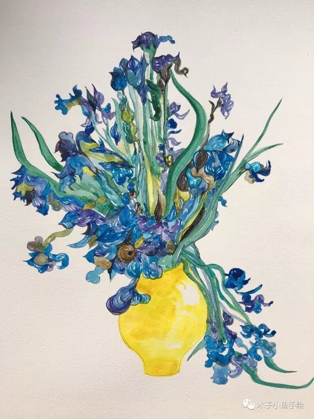 梵高的鸢尾花死前最后一幅画,梵高的水彩画作品