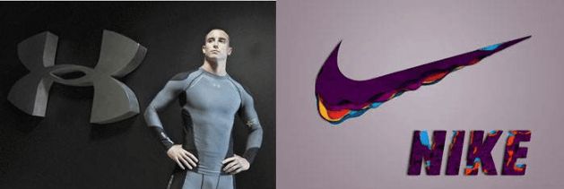 安德玛对比阿迪达斯耐克,击败阿迪成为第一品牌