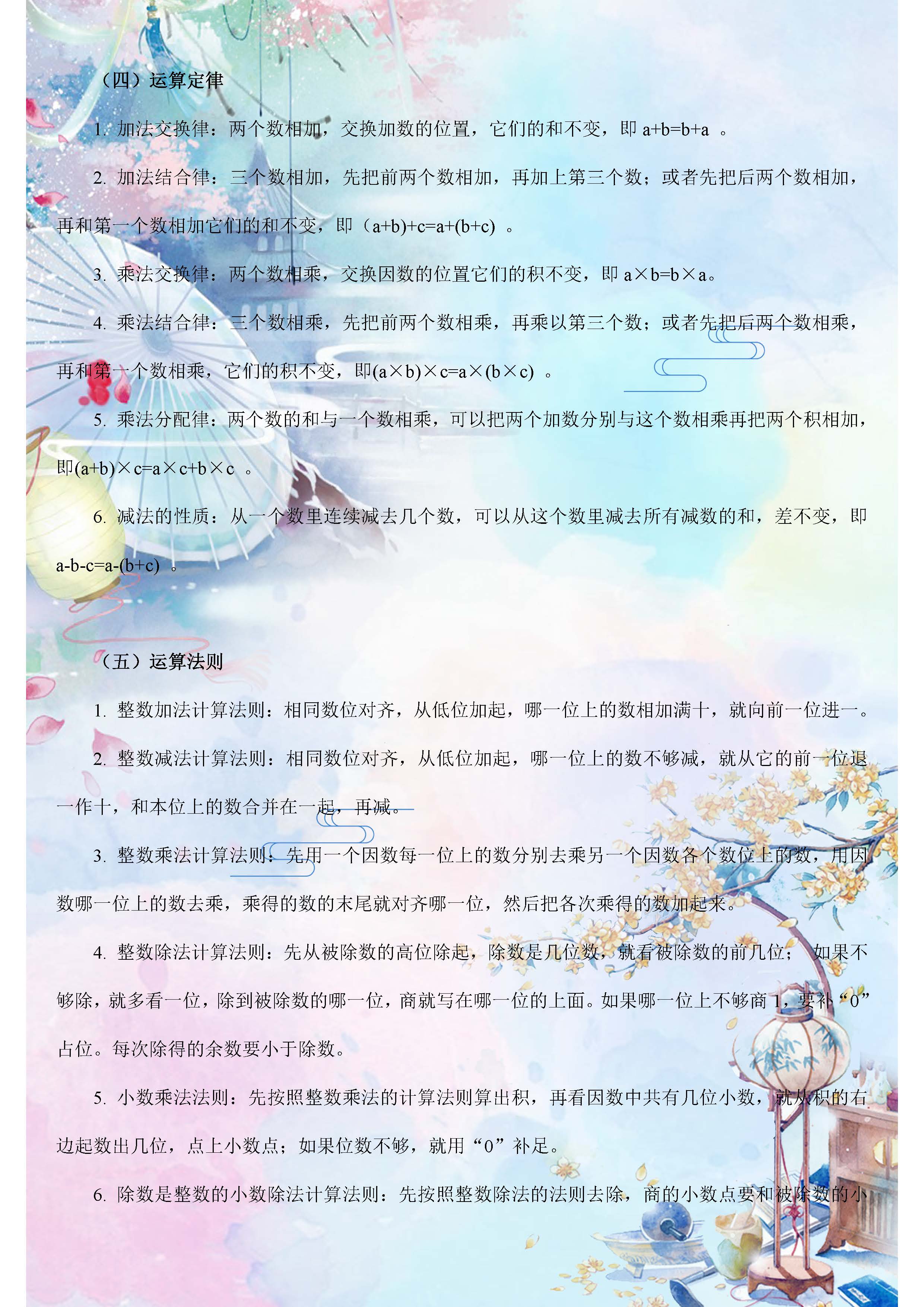 小升初数学总复习必考知识点,小升初数学总复习知识点整理最全