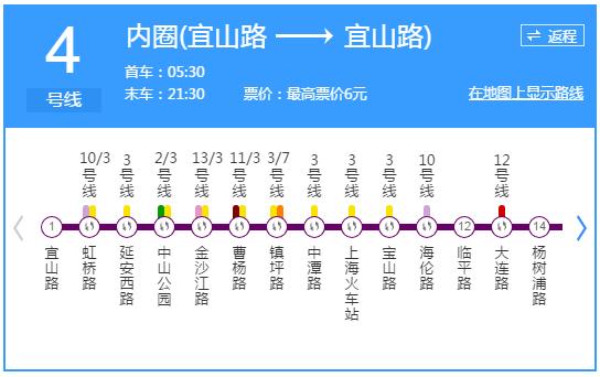 魔都地铁4号线路线图,魔都地铁换乘教程