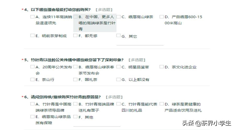 茶企怎么做会员调研？竹叶青茶业会员调研10道题，了解一下