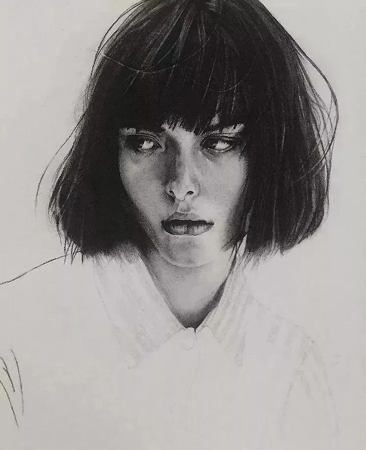 日本艺术素描画家,日本画家的素描作品