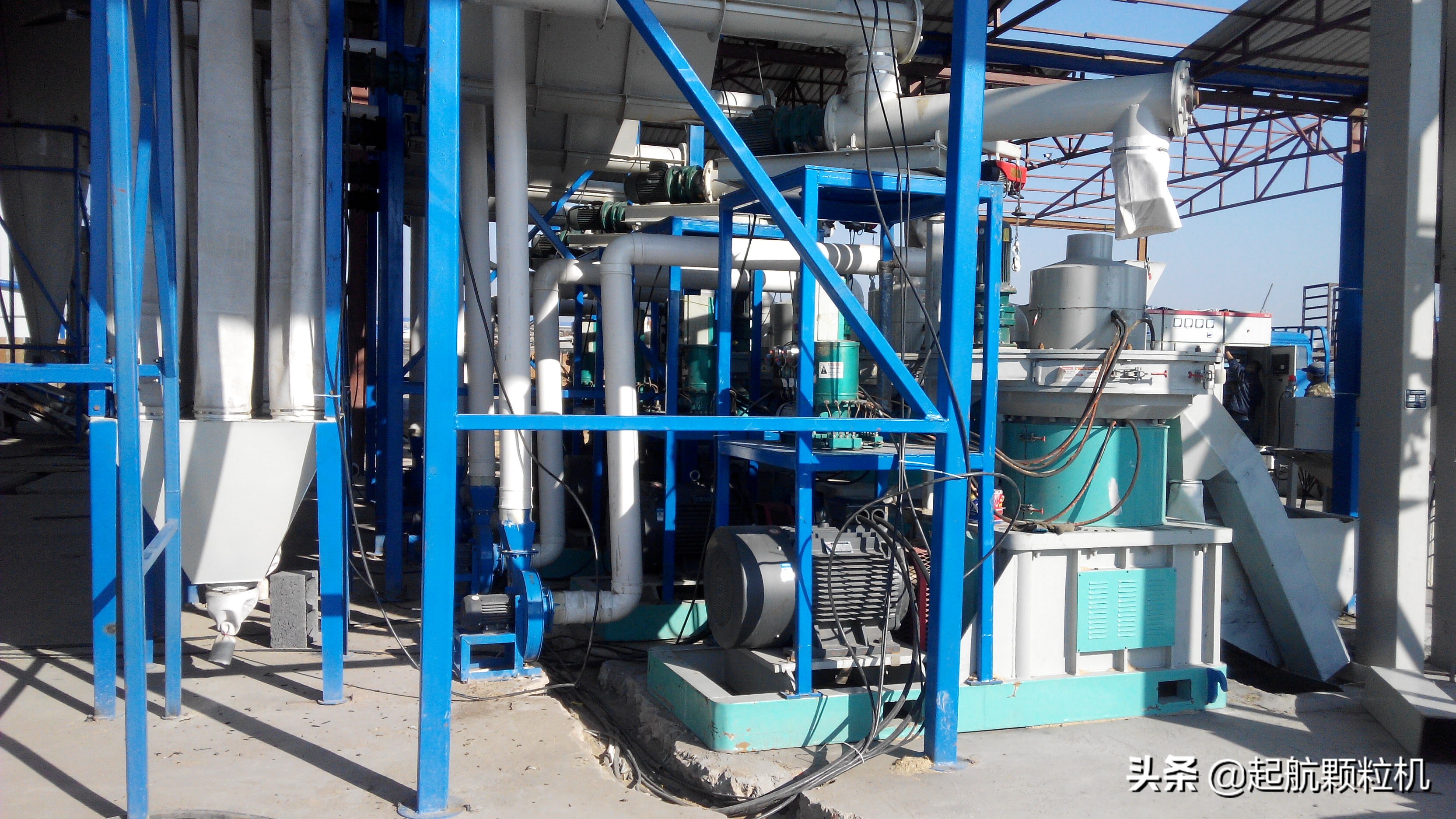 颗粒机装配流程,颗粒机生产线整套设备安装现场