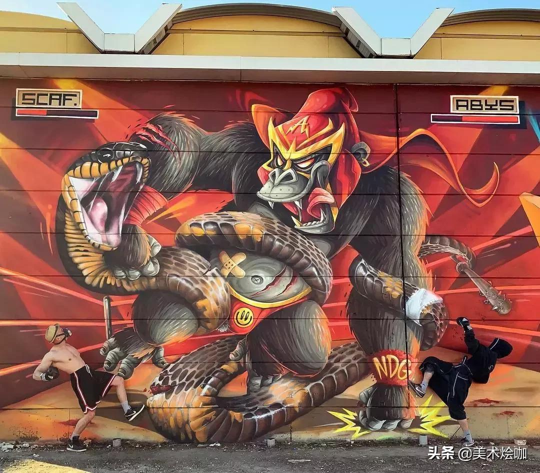 极具张力的墙绘作品,简单3d创意墙绘大全