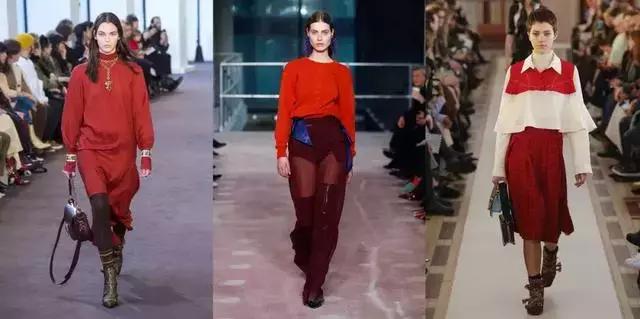 2018年冬季最流行的颜色，“红梨色”显得尤为突出，呼声很高