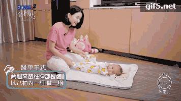 新生儿肚子按摩排气操0-3个月,宝宝肚子胀气抚触操