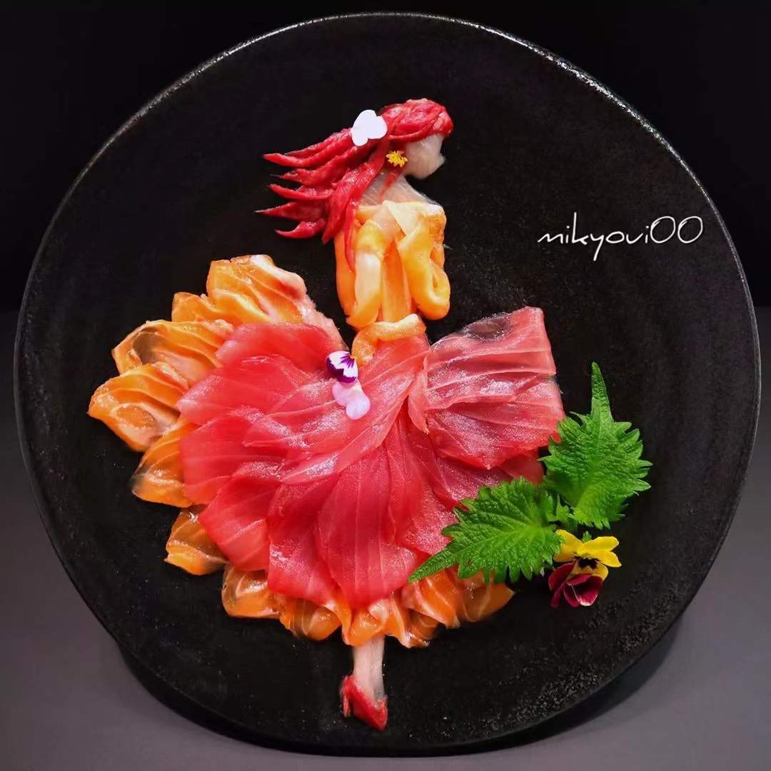 澳龙刺身摆盘制作视频,刺身制作视频创意摆盘