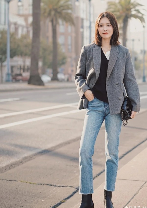 小个子秋冬款靴子穿搭,今年流行的靴子穿搭短靴