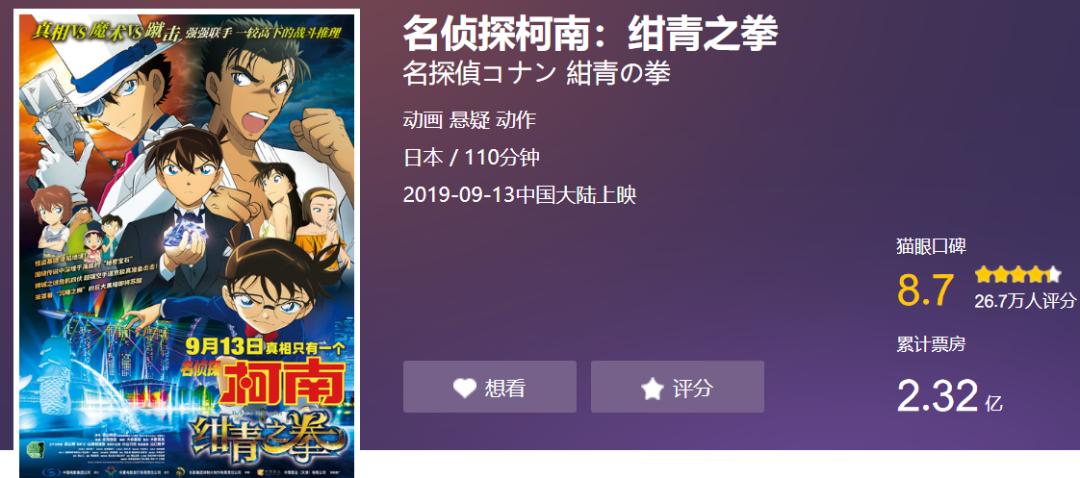 柯南评分为什么越来越低,为什么柯南剧场版票房高