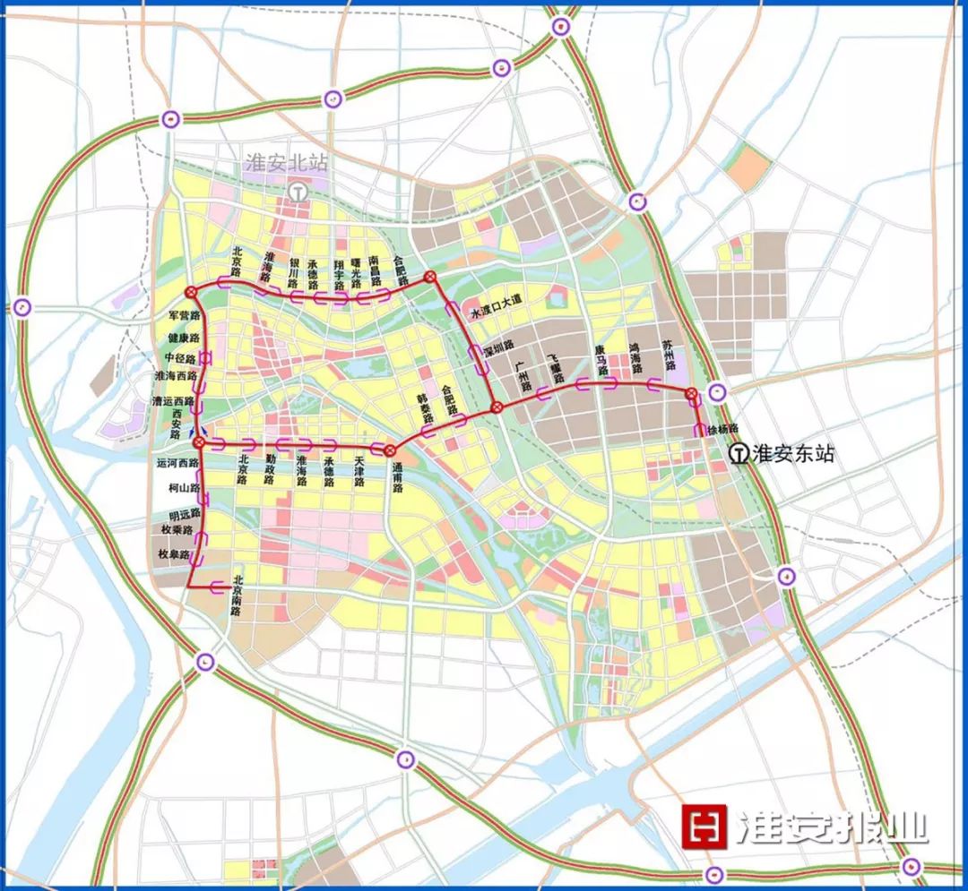 淮安内环高架开通仪式,淮安内环高架示意图