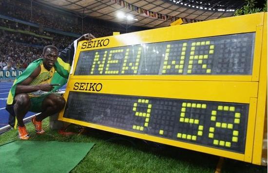 博尔特100米世界纪录被9.58打破,博尔特400米短跑视频