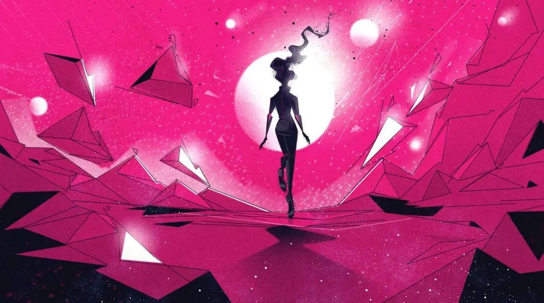 画面冲击感强烈的插画,这种手绘插画是用什么笔画的