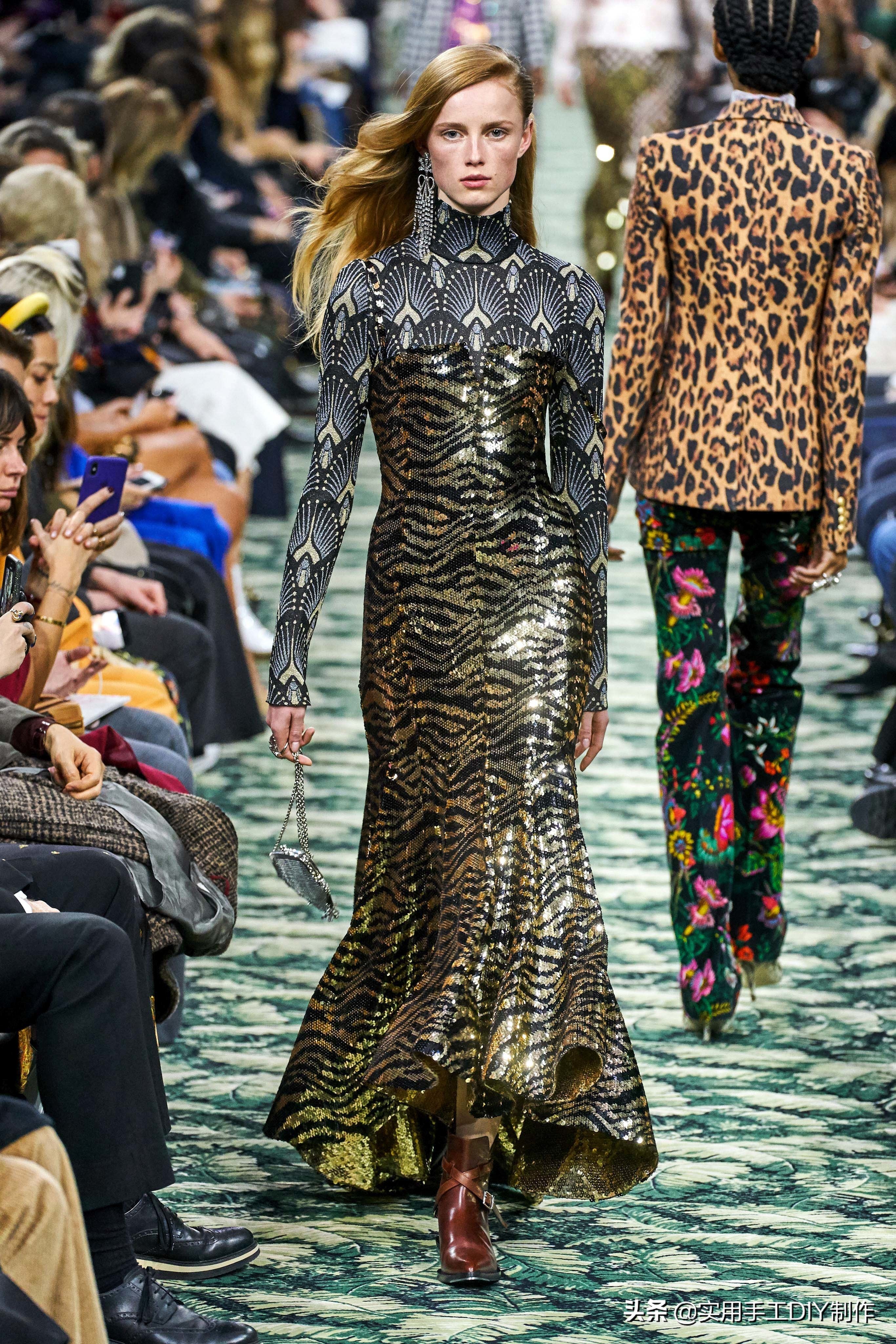 pacorabanne2021春夏系列金属长裙,pacorabanne亮片上衣