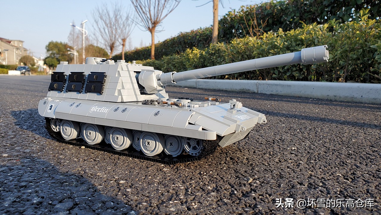 全冠积木斯图亚坦克测评,德国e100坦克积木