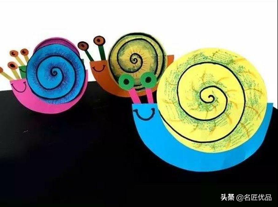 亲子手工制作幼儿园蜗牛,亲子创意手工大全蜗牛