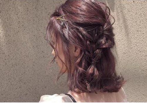 短发利落无刘海扎发,短发尴尬期半扎发