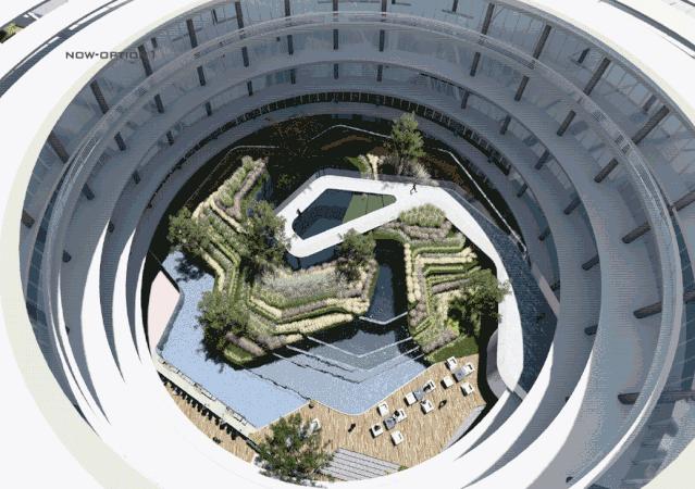 太平鸟时尚中心景观设计,自由的鸟巢