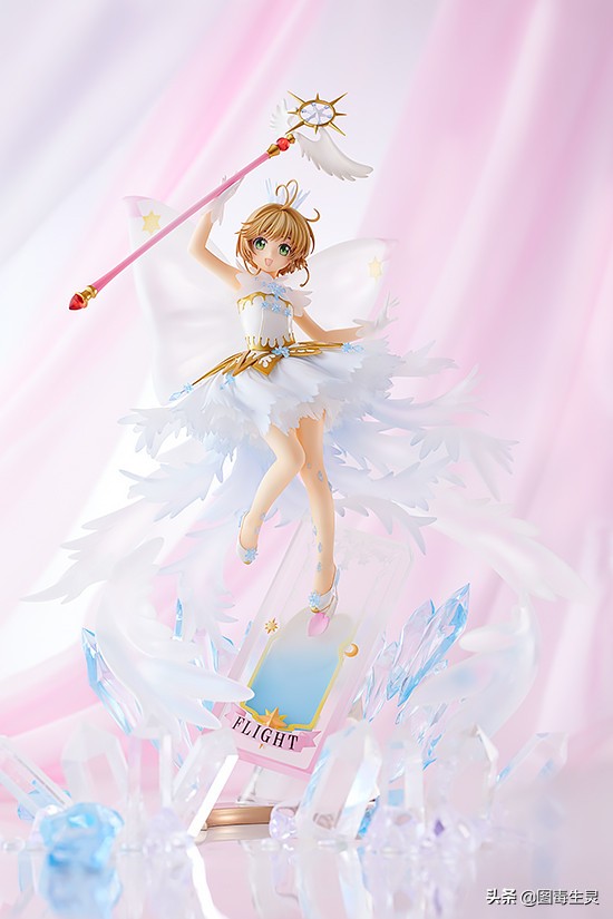 背负翅膀裙带羽毛《魔卡少女樱透明卡牌》木之本樱飞翔装手办