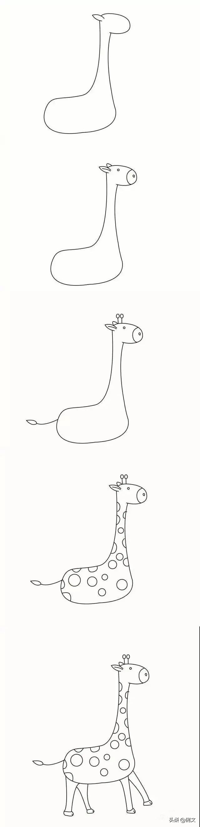 100个简笔画小动物超简单一年级,简笔画小动物100种可爱表情包