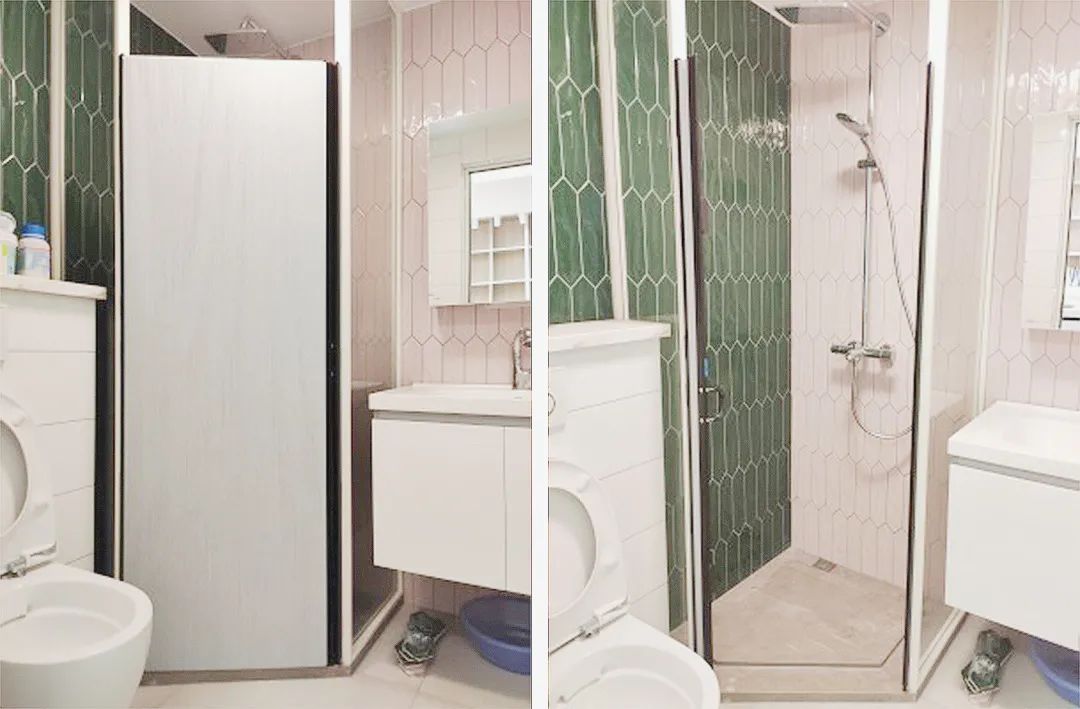 最简易的干湿分离淋浴间,淋浴区干湿分离