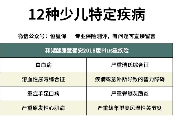 和谐慧馨安少儿重大疾病保险,慧馨安少儿重疾有什么坑