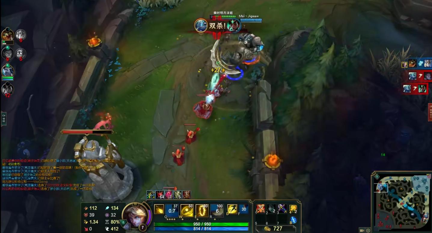 lol无限火力下路恶心套路组合,lol无限火力平衡性增益