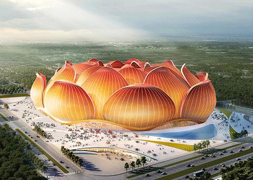 恒大球场造型视频,恒大新足球场震撼全场