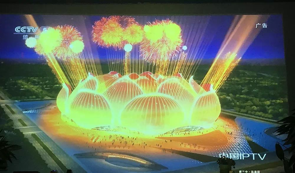 恒大足球场惊艳亮相图,恒大新球场荷花效果图