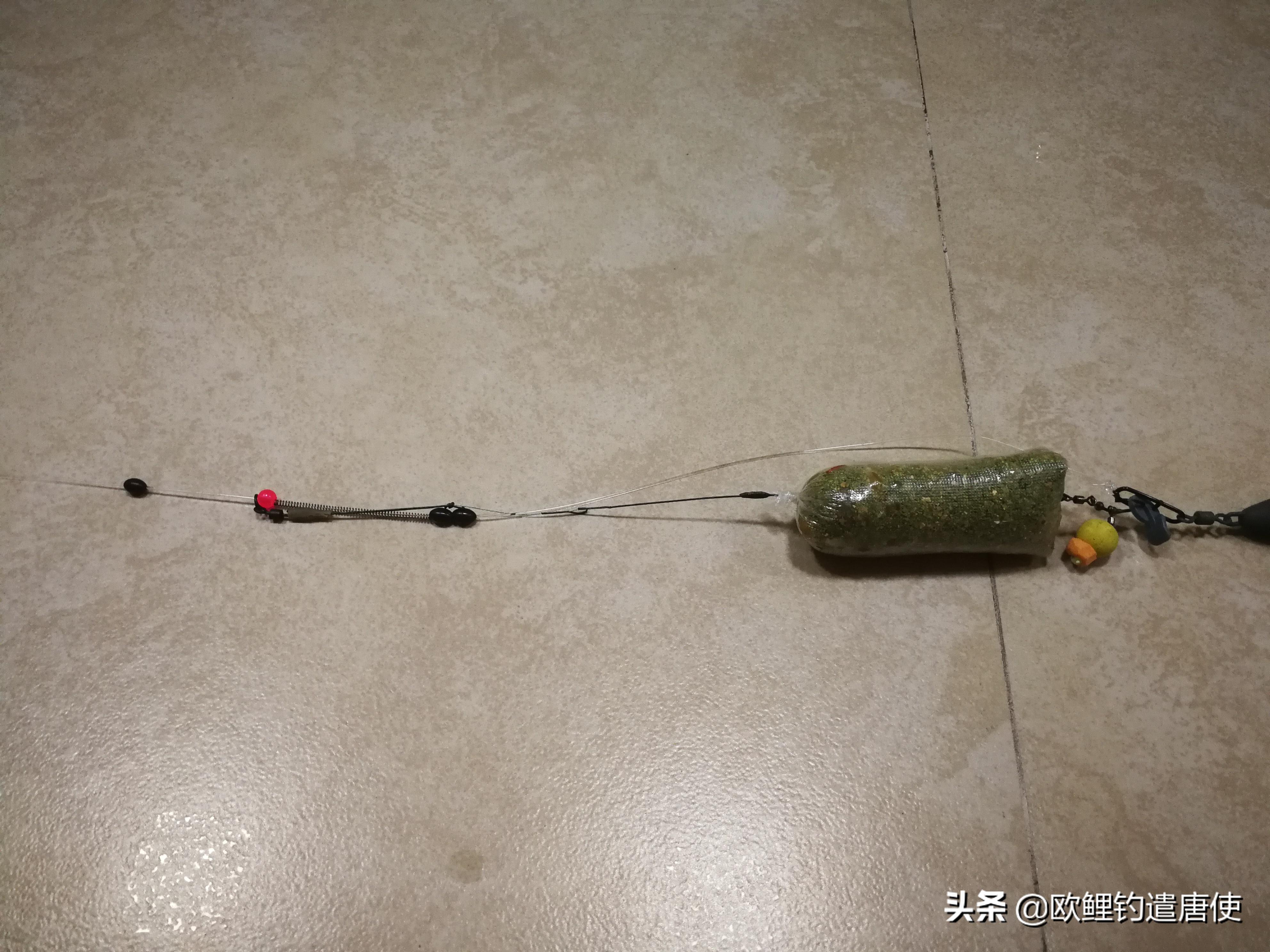 海竿钓鱼绑串钩用什么鱼料,海竿串钩线组浮漂正确绑法图解