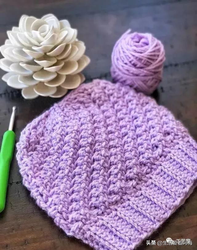 毛线编织有帽沿的冬帽,最新款毛线帽子编织教程日系帽