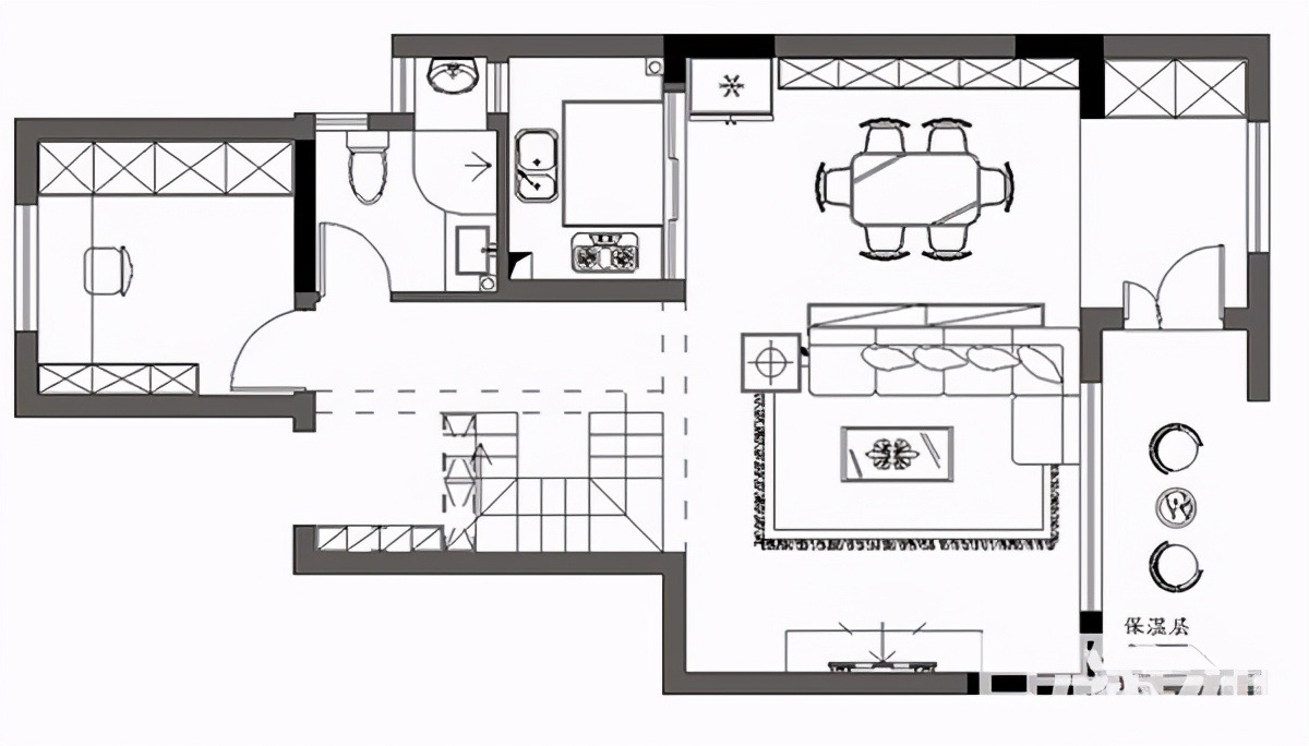 中都院子滁州装修,滁州中都院子130平户型装修样板房