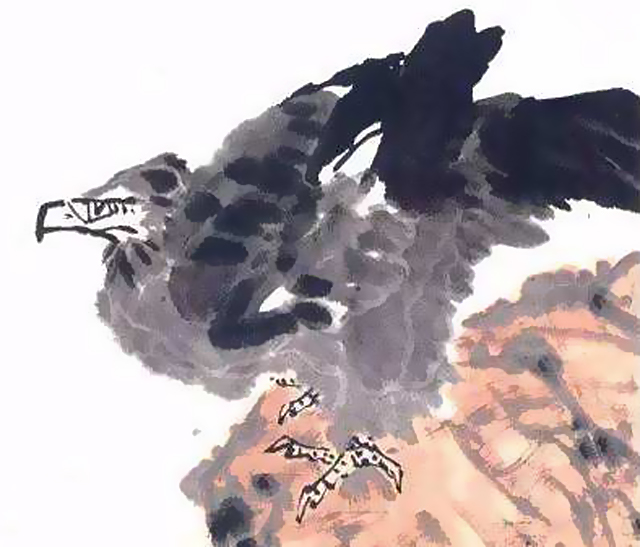 李苦禅的鹰以什么样的笔墨入画,李苦禅的鹰为什么好看