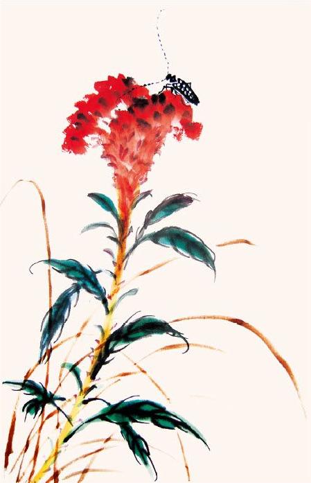 天牛写意画法步骤图,纯干货3分钟学画写意天牛和瓢虫