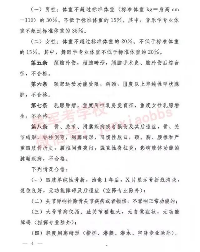 军考体检内容及项目的标准,2020军考体检时间