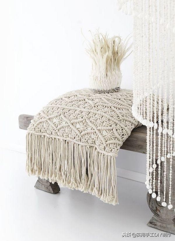 手工纯白棉绳编绳挂件,手工编绳合集名称