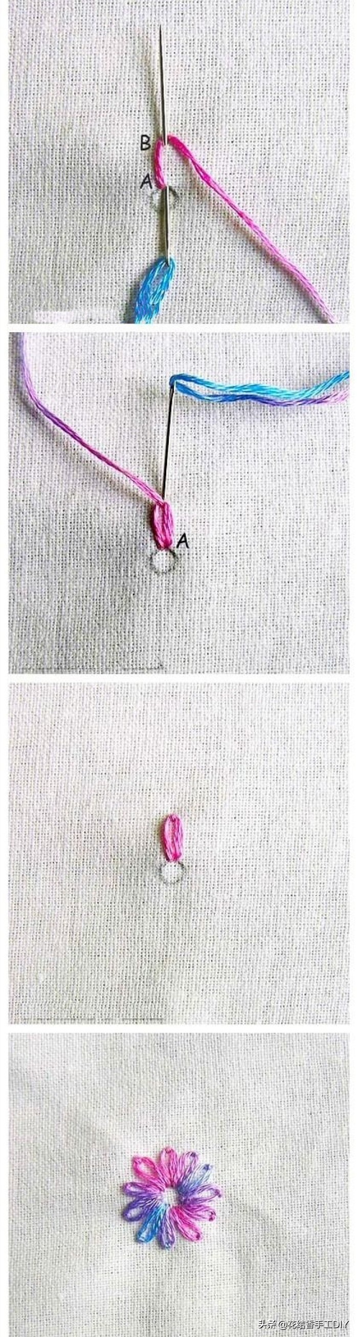 刺绣初学图案小清新花草,各种针法刺绣教程