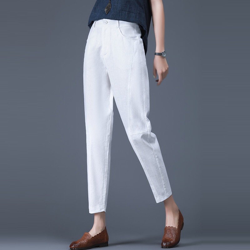 棉麻紧身裤,胯宽腿粗不要穿紧身裤