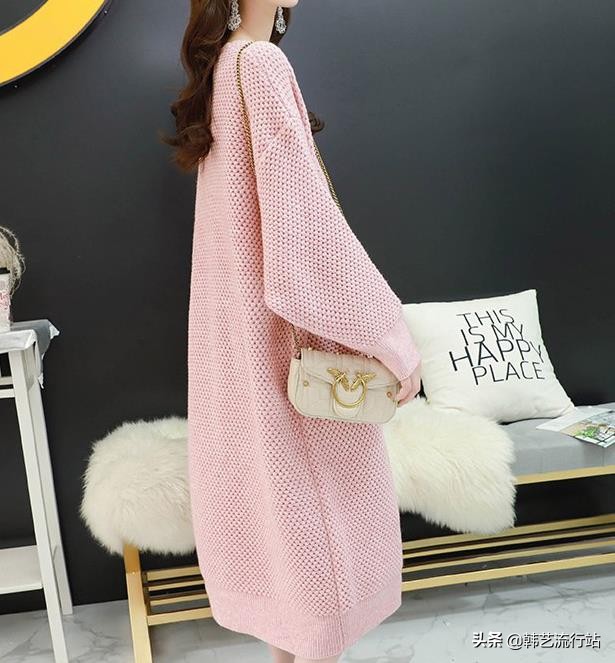 新款韩系秋冬针织毛衣,韩系软糯感浅蓝色针织毛衣