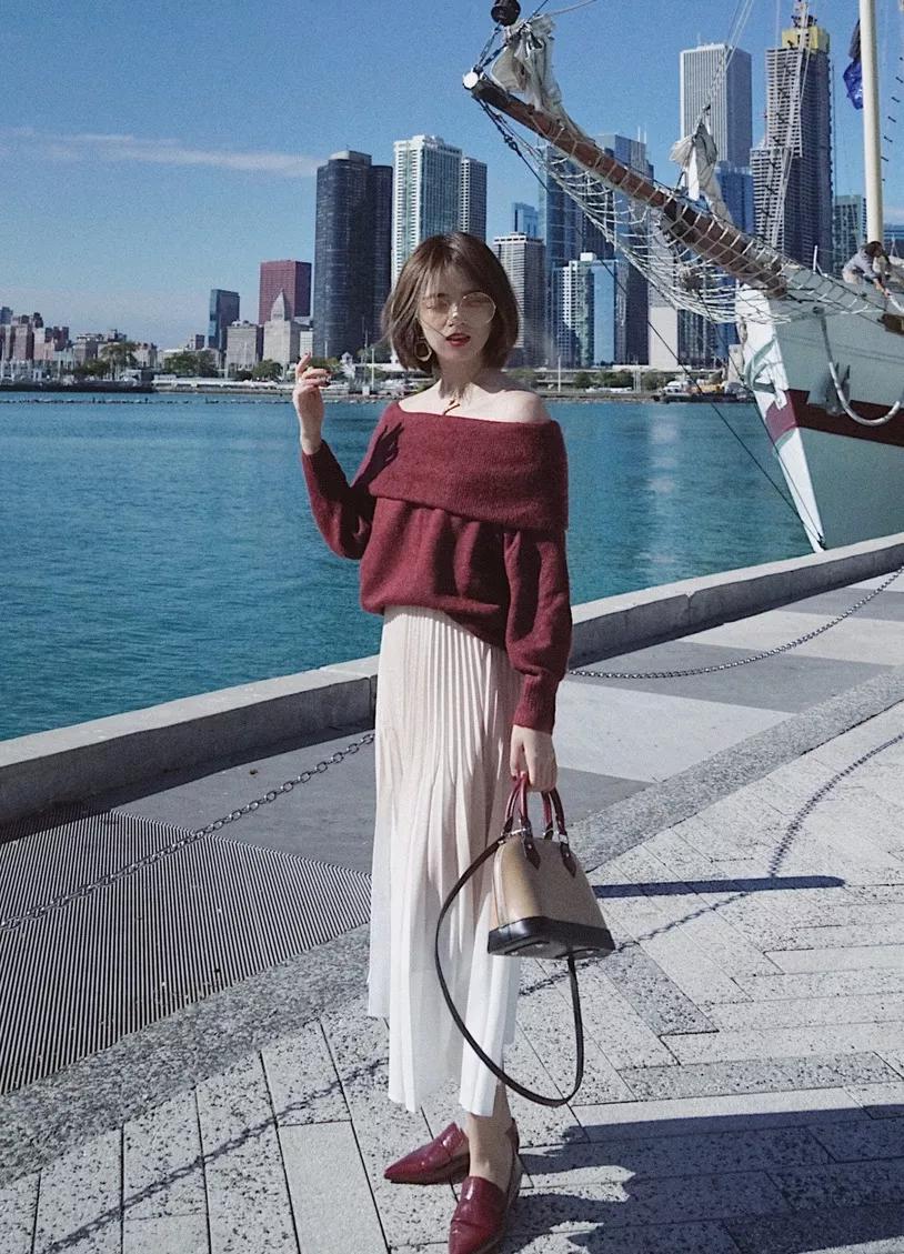 早春风衣穿搭高级感,早春穿搭颜色毛衣外套