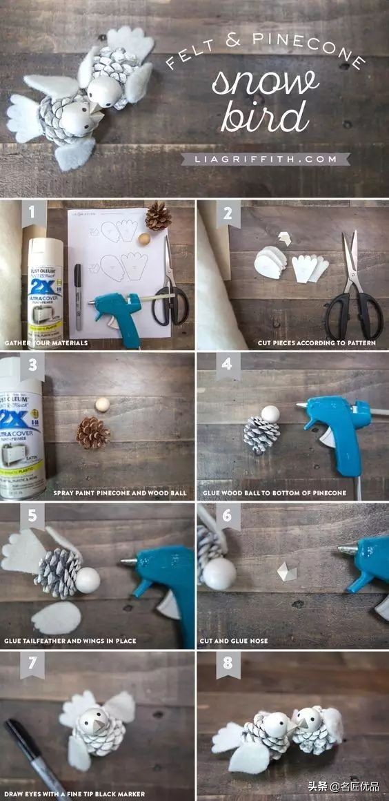 松塔创意手工实用又好看,松塔创意手工动物