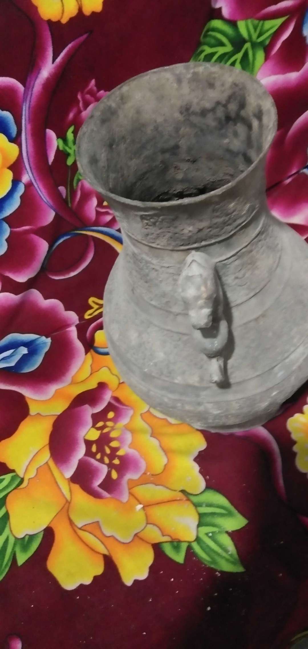 仿古青铜瓶,元代青铜双耳瓶